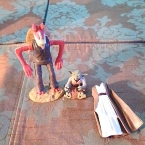 1995 Yoda, Jar Jar Binks, Obi Wan Kenobi's cloak, Obi Wan 1995